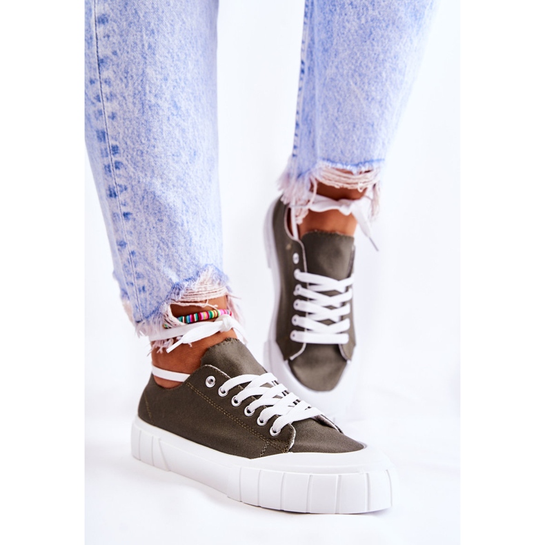 PS1 Dámské Tenisky na platformě Khaki Comes zelený 2