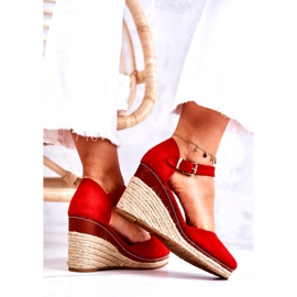 PS1 Dámské espadrilky na červených tamarillových klínech 4