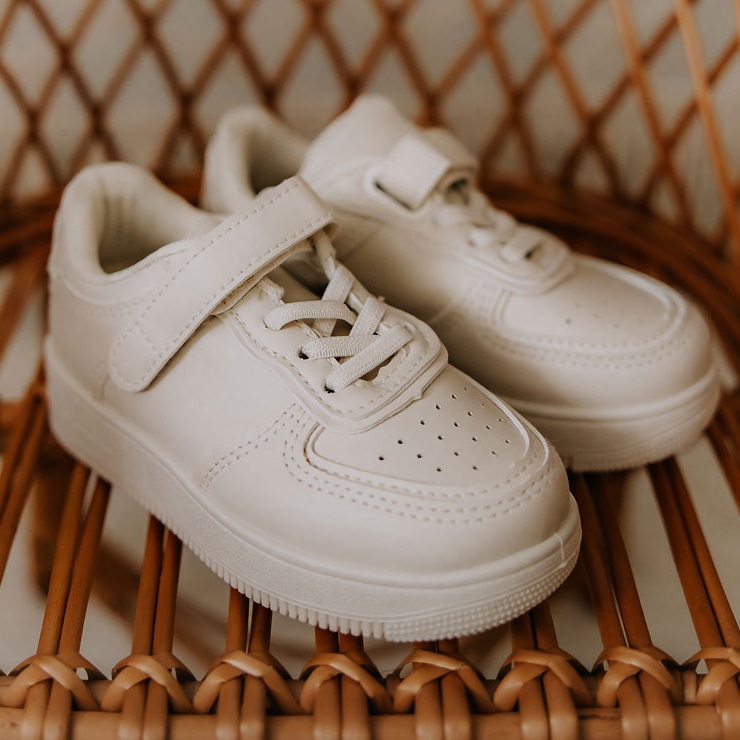 FR1 Dětská sportovní obuv na suchý zip Beige Elike béžový 1