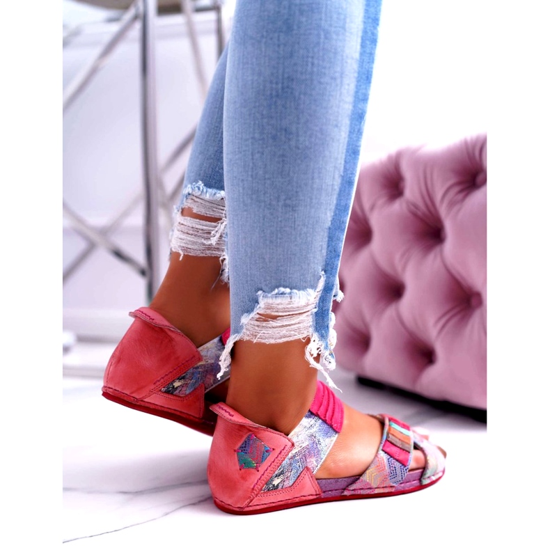 Dámské sandály Maciejka Pink 03375 Leather růžový vícebarevný 2 Dámské sandály Maciejka Pink 03375 Leather růžový vícebarevný 2