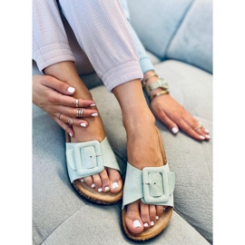 Korkové pantofle Priya LT.GREEN zelená 1