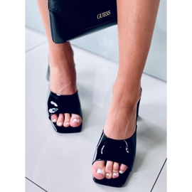 Meryl Black sandály na podpatku černá 2