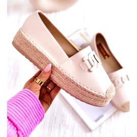 FB2 Klasické espadrilky na béžové platformě Julianne béžový 4