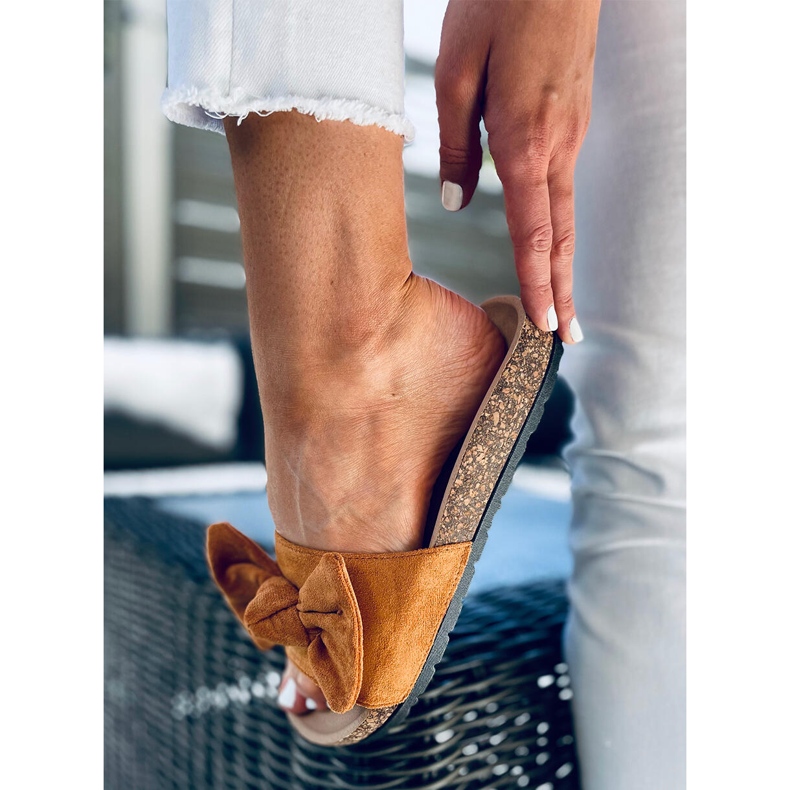 Korkové pantofle Kiara Camel hnědý 1