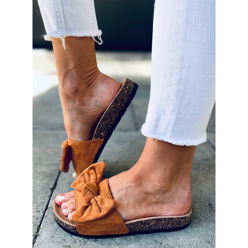 Korkové pantofle Kiara Camel hnědý 2