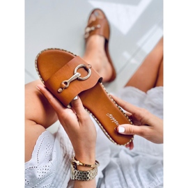 Dámské pantofle Kettle Camel hnědý 2