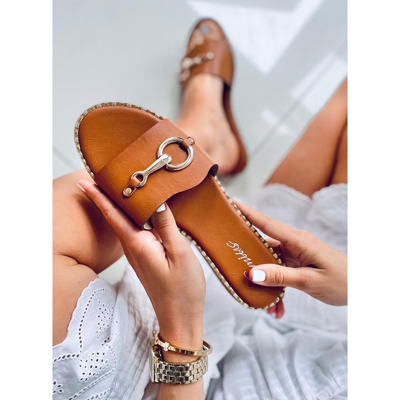 Dámské pantofle Kettle Camel hnědý 2