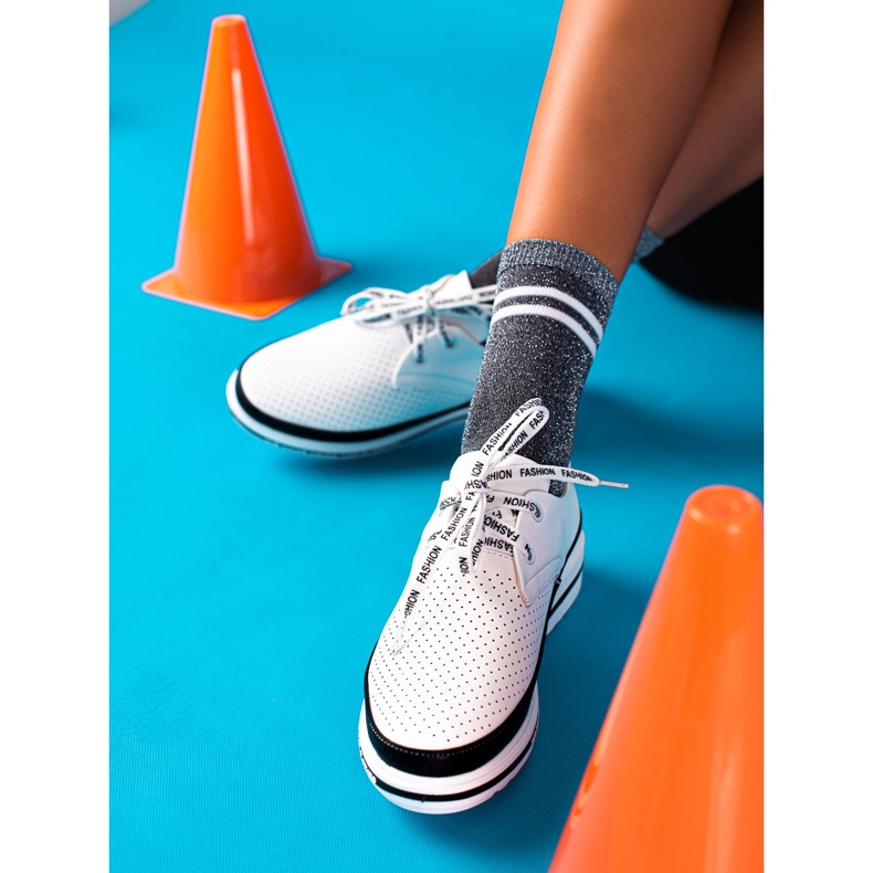 ARTIKER Kožené módní boty bílý černý 1