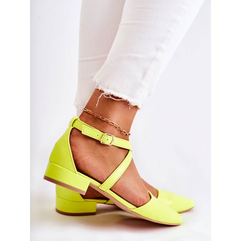 WS1 Kožené Lodičky Na Nízkých Podpatcích žlutá Giovanna vícebarevný 2 WS1 Kožené Lodičky Na Nízkých Podpatcích žlutá Giovanna vícebarevný 2