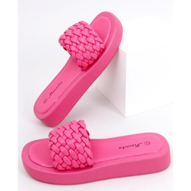 Sandály na vysokém podpatku se zapletenými pruhy Elida Fushia růžový 1 Sandály na vysokém podpatku se zapletenými pruhy Elida Fushia růžový 1