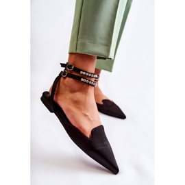 WS1 Černé dámské sandály Amisha se špicovou špičkou černá 1