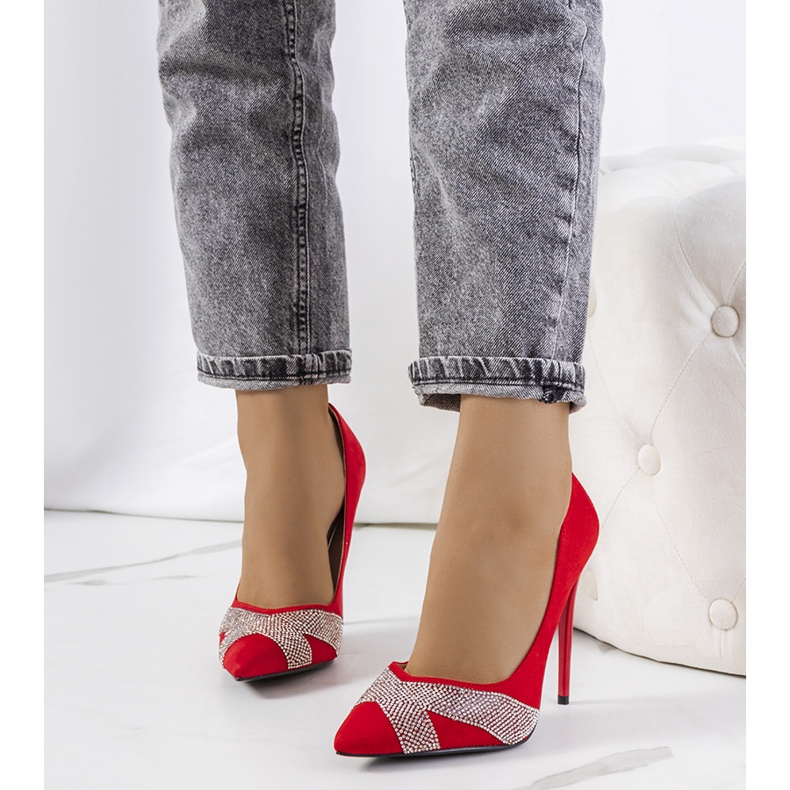 BM Stevenovy červené vysoké podpatky 1