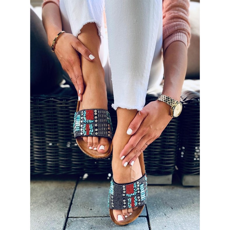 Korkové pantofle Taida Black černá 2