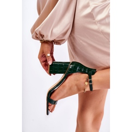 WT1 Dámské sandály Hadí vzor Zelená Sollana 2 WT1 Dámské sandály Hadí vzor Zelená Sollana 2