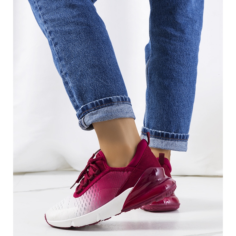 Sportovní tenisky Glaner vínové barvy bílý 2