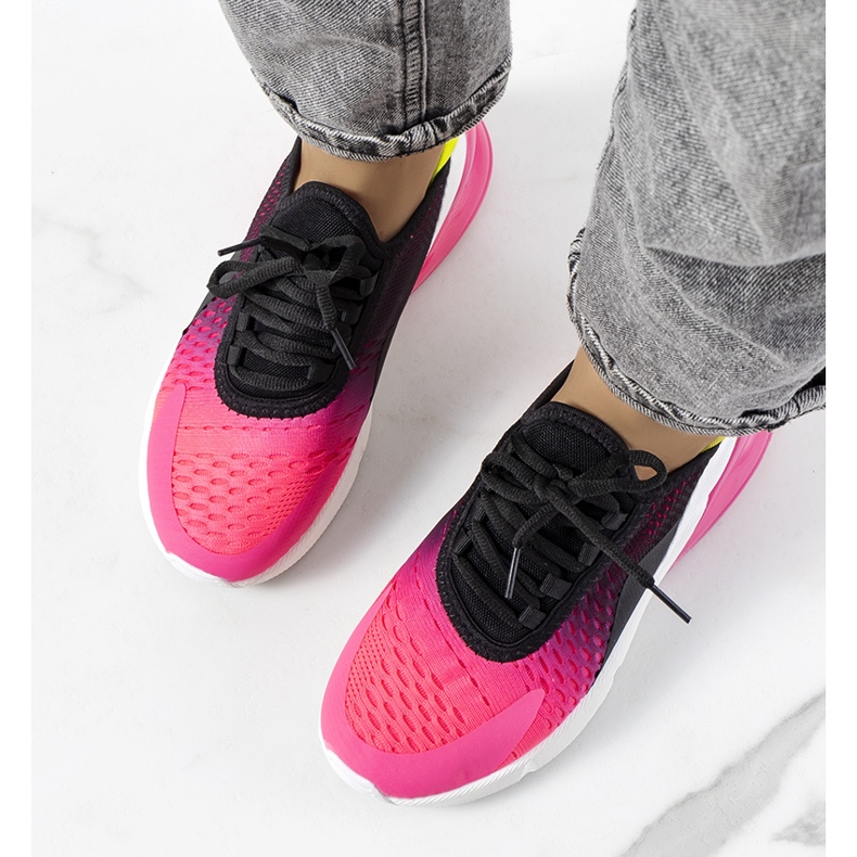 PA1 Černé sportovní tenisky Glaner černá růžový 1