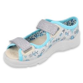 Dětská obuv Befado 869X155 modrý stříbrný šedá 1