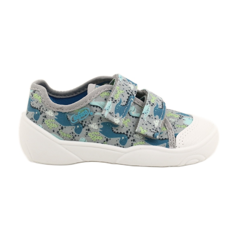 Dětské pantofle Befado na suchý zip 907P156 modré modrý 2