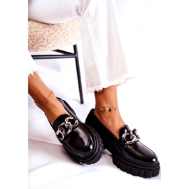 Dámské mokasíny Kožené mokasíny černé Laura Messi 2339 černá 1