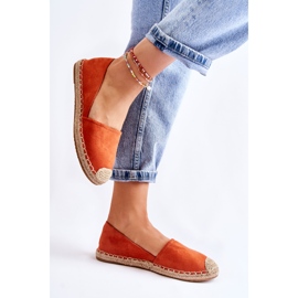 PG1 Klasické dámské oranžové semišové espadrilky Clarice pomerančový 2