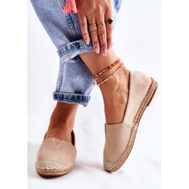PG1 Dámské nazouvací semišové espadrilky Beige Corry béžový 2