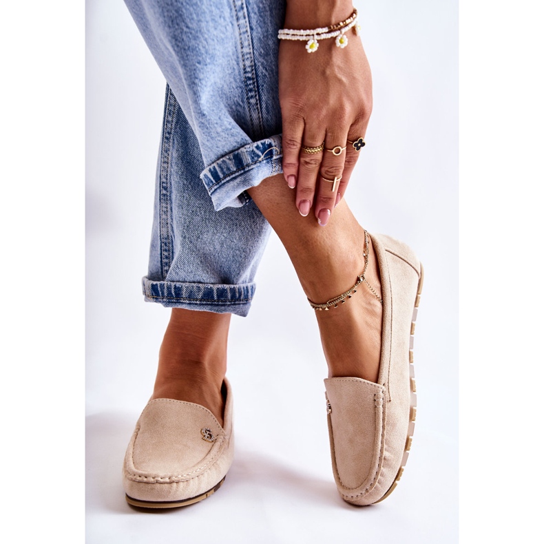 PS1 Dámské semišové mokasíny Colena béžový 2
