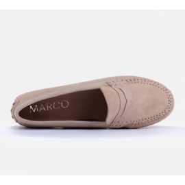 Marco Shoes Klasické mokasíny vyrobené z měkkého semiše béžový 7