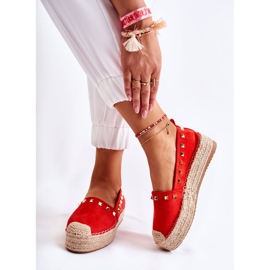 WT1 Dámské espadrilky s červenými cvočky Laross 2