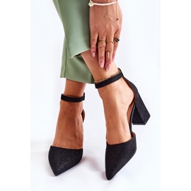 WS1 Lesklé černé lodičky Amira Na Baru černá 2