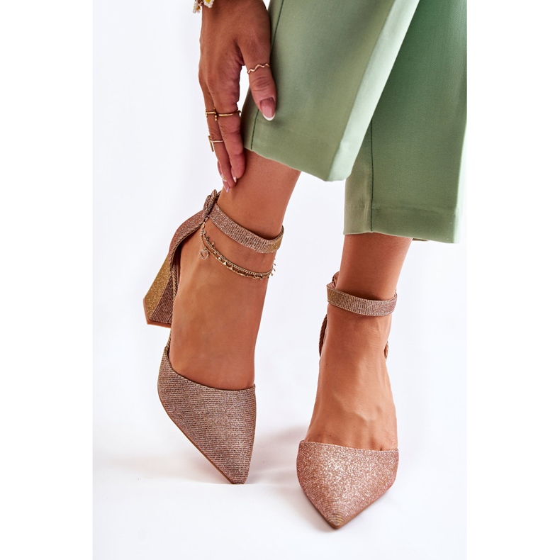 WS1 Lesklé lodičky Na Baru Tmavě zlatá Amira zlatý 1