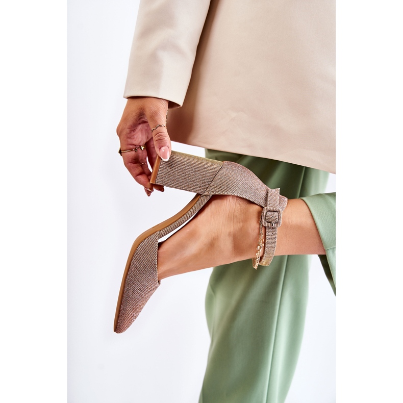 WS1 Lesklé lodičky Na Baru Tmavě zlatá Amira zlatý 2