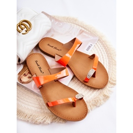 WS1 Dámské lakované žabky Neon Orange Jimena pomerančový 1