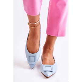 WS1 Kožené Baleríny S Modrým Ornamentem Simone Spitz 1