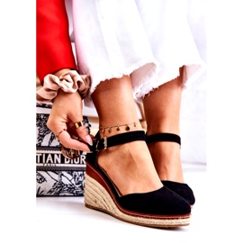 PS1 Dámské černé espadrilky na klínech Tamarill černá 5 PS1 Dámské černé espadrilky na klínech Tamarill černá 5