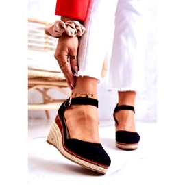 PS1 Dámské černé espadrilky na klínech Tamarill černá 2 PS1 Dámské černé espadrilky na klínech Tamarill černá 2