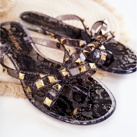 WJ1 Dámské gumové žabky Black Monise černá 2