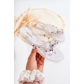 WJ1 Dámské gumové žabky Transparent Monise bezbarvý 1