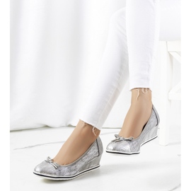 Stříbrné tenisky na klínku Blance stříbro 2