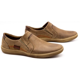 Olivier Pánské kožené mokasíny 520 hnědé hnědý 2