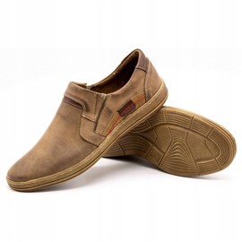 Olivier Pánské kožené mokasíny 520 hnědé hnědý 3