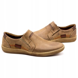 Olivier Pánské kožené mokasíny 520 hnědé hnědý 5