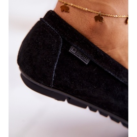 Dámské semišové mokasíny Big Star JJ274654 Black černá 5