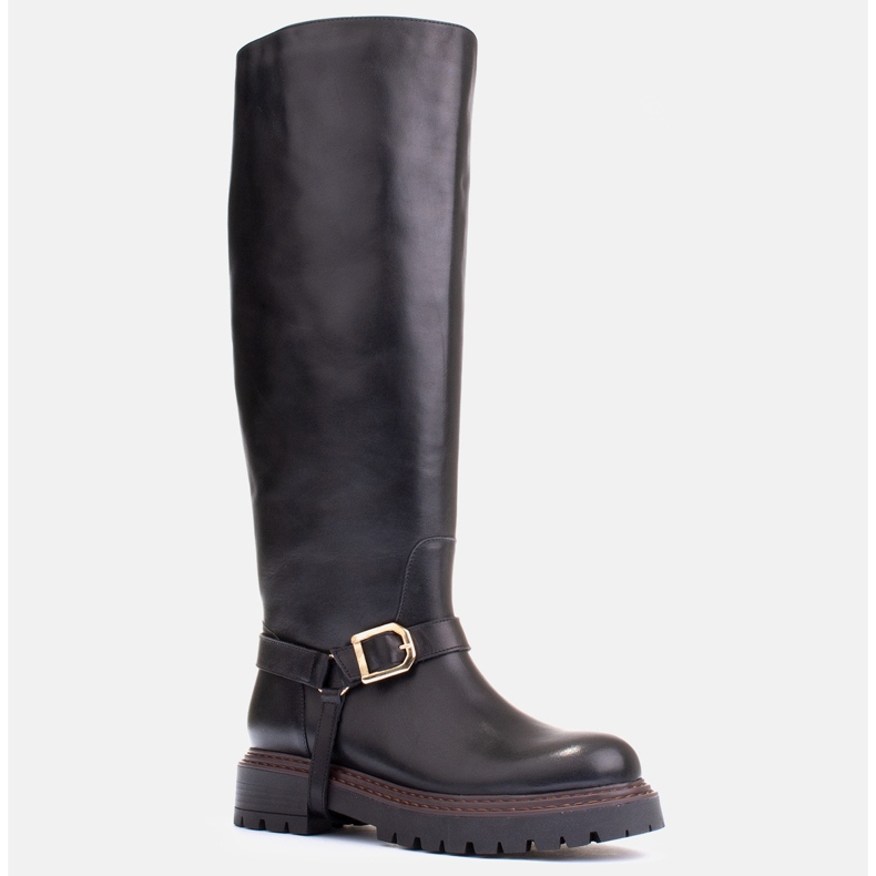 Marco Shoes Trapperové boty se širším svrškem černý 1