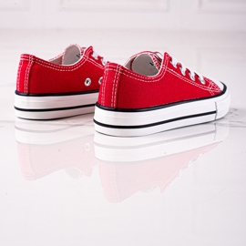 Červené dětské tenisky Vico s gumičkami 1 Červené dětské tenisky Vico s gumičkami 1