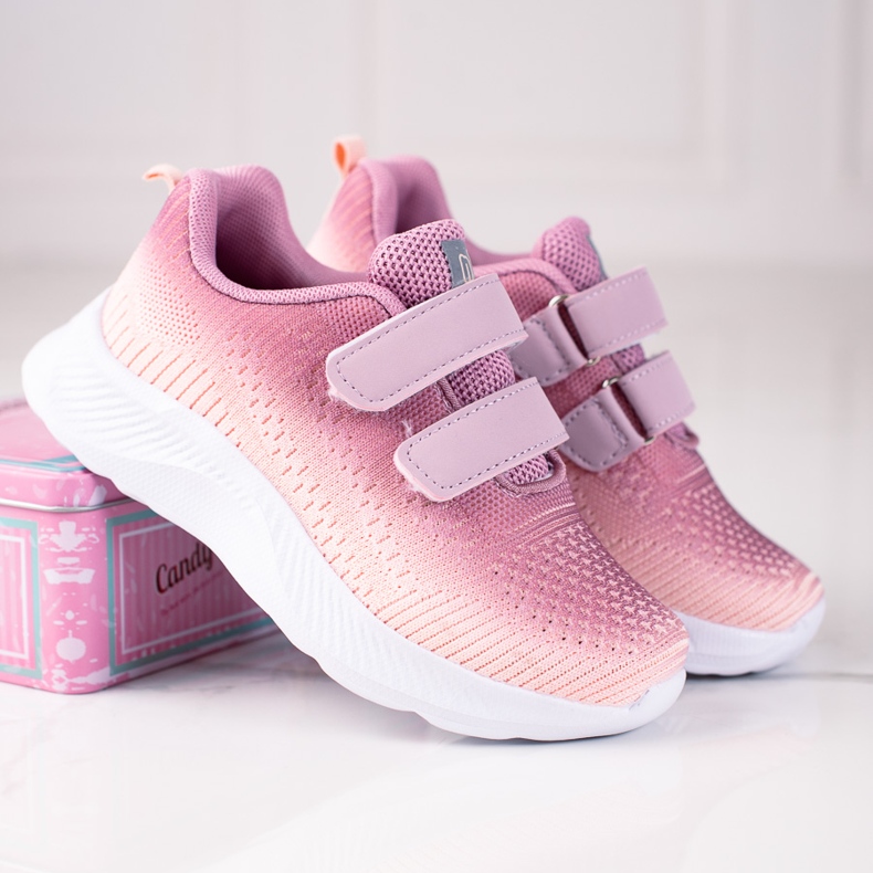 Dětská sportovní obuv Shelovet dvoubarevná na suchý zip fialový vícebarevný 1