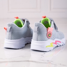 Sportovní dívčí tenisky Vico šedé šedá 1