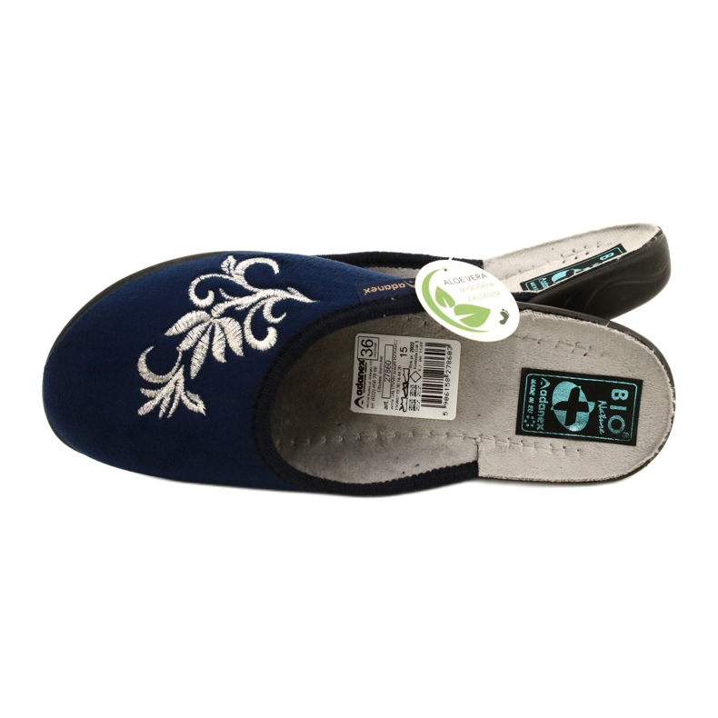 Adanex 27860 tmavě modré velurové pantofle modrý 5