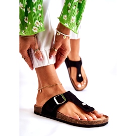 FB1 Dámské Pantofle Se Sponou Černá Elina 3