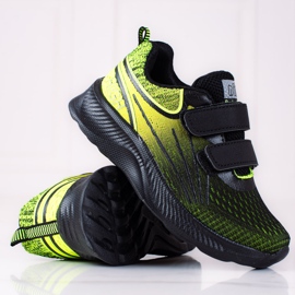 Chlapecké tenisky Shelovet s dvojitým suchým zipem černé a žluté černá žlutá 1