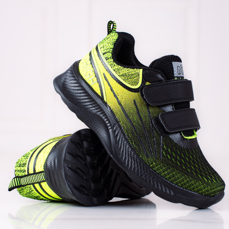 Chlapecké tenisky Shelovet s dvojitým suchým zipem černé a žluté černá žlutá 1